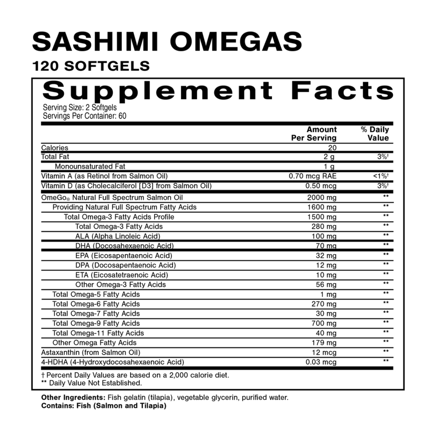 Sashimi Omegas Full Spectrum Salmon Oil