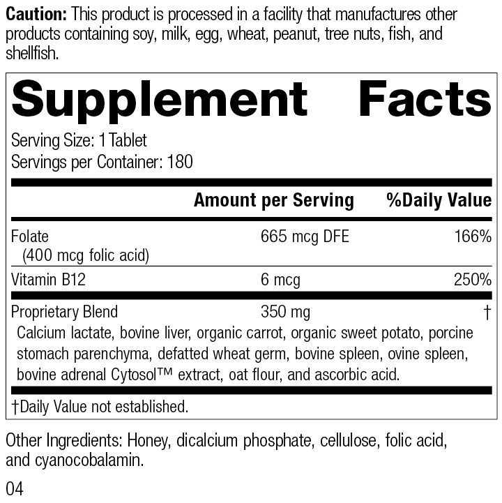 Folic Acid B12 180 Tablets