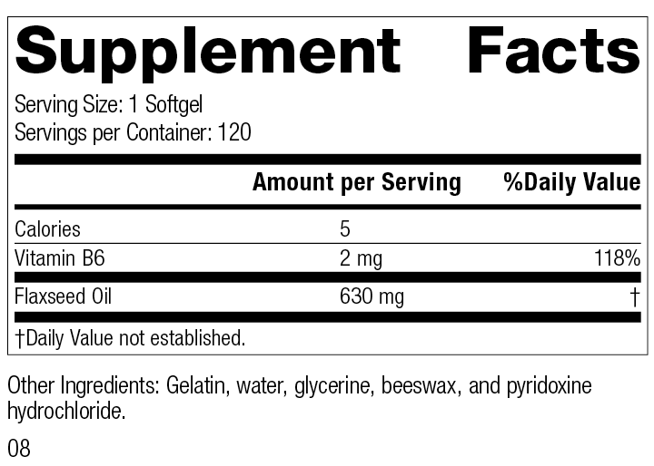 Flax Oil with B6 120 Softgels