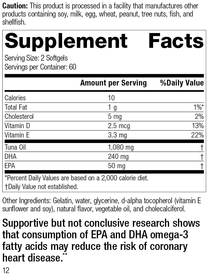 Tuna Omega-3 Chewable 120 Softgels