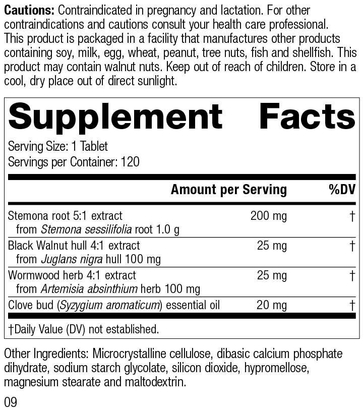 Wormwood Complex 120 Tablets