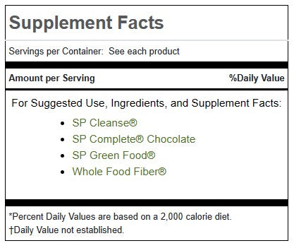 Purification Product Kit with SP Complete® Chocolate and Whole Food Fiber