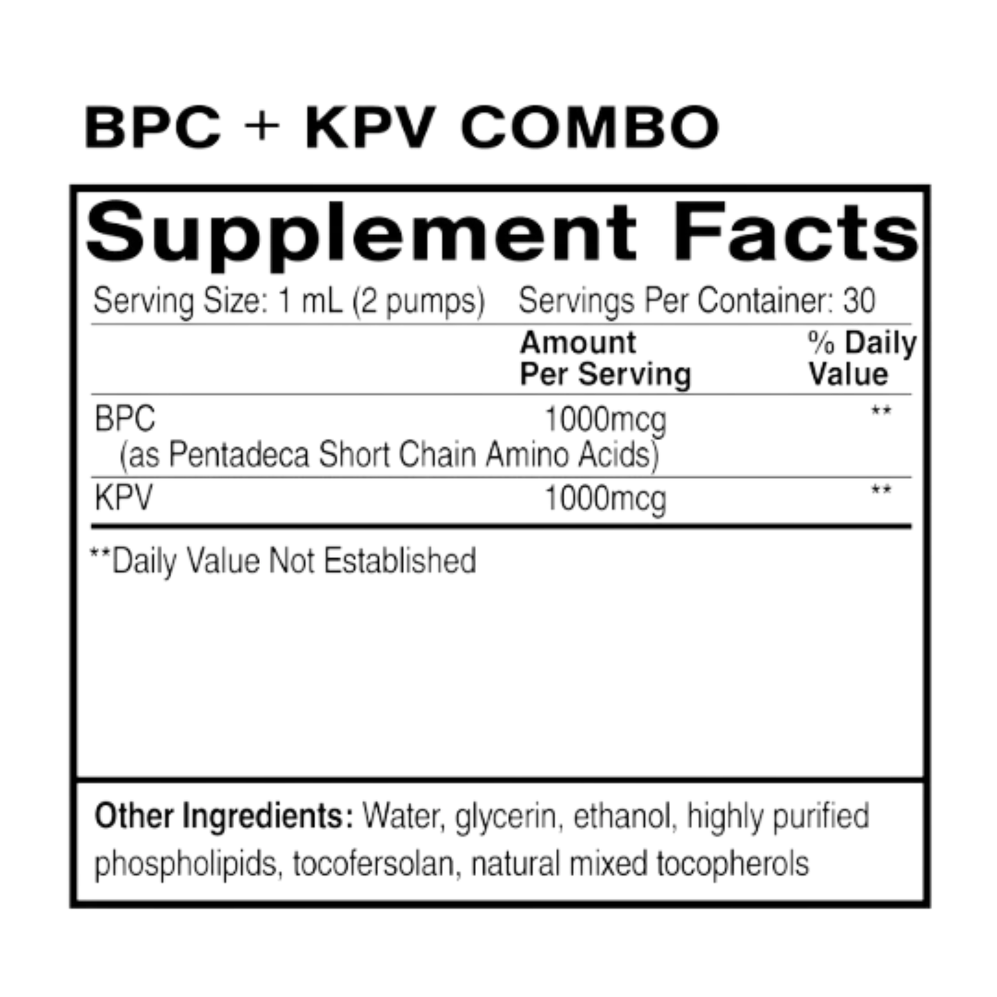Oral Liposomal BPC + KPV